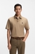 Mercerised-cotton polo shirt with Double B monogram