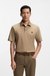 Mercerised-cotton polo shirt with Double B monogram