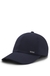 Cap in wool-blend twill with metallic logo lettering