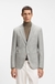 Regular-fit blazer in a patterned stretch-cotton blend