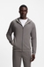 Cotton-blend zip-up hoodie with contrast binding