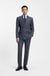 Two-piece slim-fit suit in patterned virgin wool