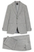 Two-piece slim-fit suit in cotton and virgin wool