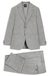 Two-piece slim-fit suit in cotton and virgin wool