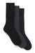 Three-pack of regular-length socks with logos
