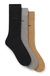 Three-pack of regular-length socks with logos