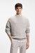 Linen-cotton sweater with knitted structure