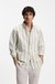 Regular-fit shirt in striped linen and cotton