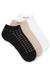 Three-pack of ankle-length socks