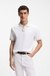 Mercerised-cotton polo shirt with striped trims