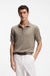 Short-sleeved sweater in virgin wool with polo collar