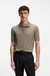 Short-sleeved sweater in virgin wool with polo collar