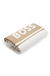 Fringed logo beach towel in cotton jacquard