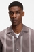Relaxed-fit shirt in striped stretch cotton