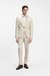 Two-piece slim-fit tuxedo suit in virgin wool and linen