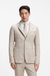 Slim-fit blazer in a micro-pattern linen blend