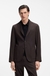 Slim-fit blazer in a machine-washable linen blend