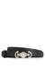 Italian-leather belt with Double B monogram buckle