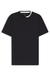 Stretch-cotton T-shirt with logo collar