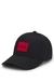 Cotton-twill cap with red logo label