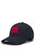 Cotton-twill cap with red logo label