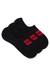 Three-pack of invisible socks with red logos