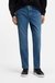 Tapered-fit jeans in mid-blue stretch denim