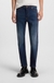 Tapered-fit jeans in dark-blue stretch denim