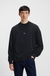 Cotton-terry sweatshirt with blue logo patch