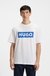 Cotton-jersey T-shirt with blue logo print