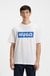 Cotton-jersey T-shirt with blue logo print