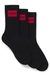 Three-pack of short socks with red logo labels