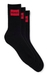 Three-pack of short socks with red logo labels