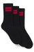 Three-pack of short socks with red logo labels