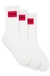 Three-pack of short socks with red logo labels