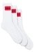 Three-pack of short socks with red logo labels