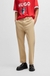 Slim-fit regular-rise trousers in cotton twill