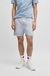 Cotton-blend shorts with vertical stripe
