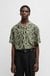 Oversized-fit shirt in python-print poplin