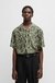 Oversized-fit shirt in python-print poplin