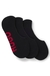 Three-pack of invisible socks with large logos