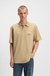 Relaxed-fit polo shirt in cotton with split logo
