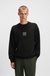 Cotton-terry sweatshirt with split logo