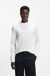 Mock-neck slim-fit T-shirt in mercerised cotton