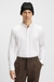 Slim-fit shirt in stretch cotton with stand collar