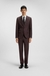 Three-piece slim-fit suit in stretch dobby