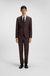 Three-piece slim-fit suit in stretch dobby