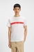 Cotton-jersey T-shirt with stripe and logo