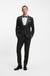 Three-piece slim-fit suit in stretch micro jacquard