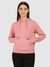 Guess Pink Cotton Solid Hoodie Women